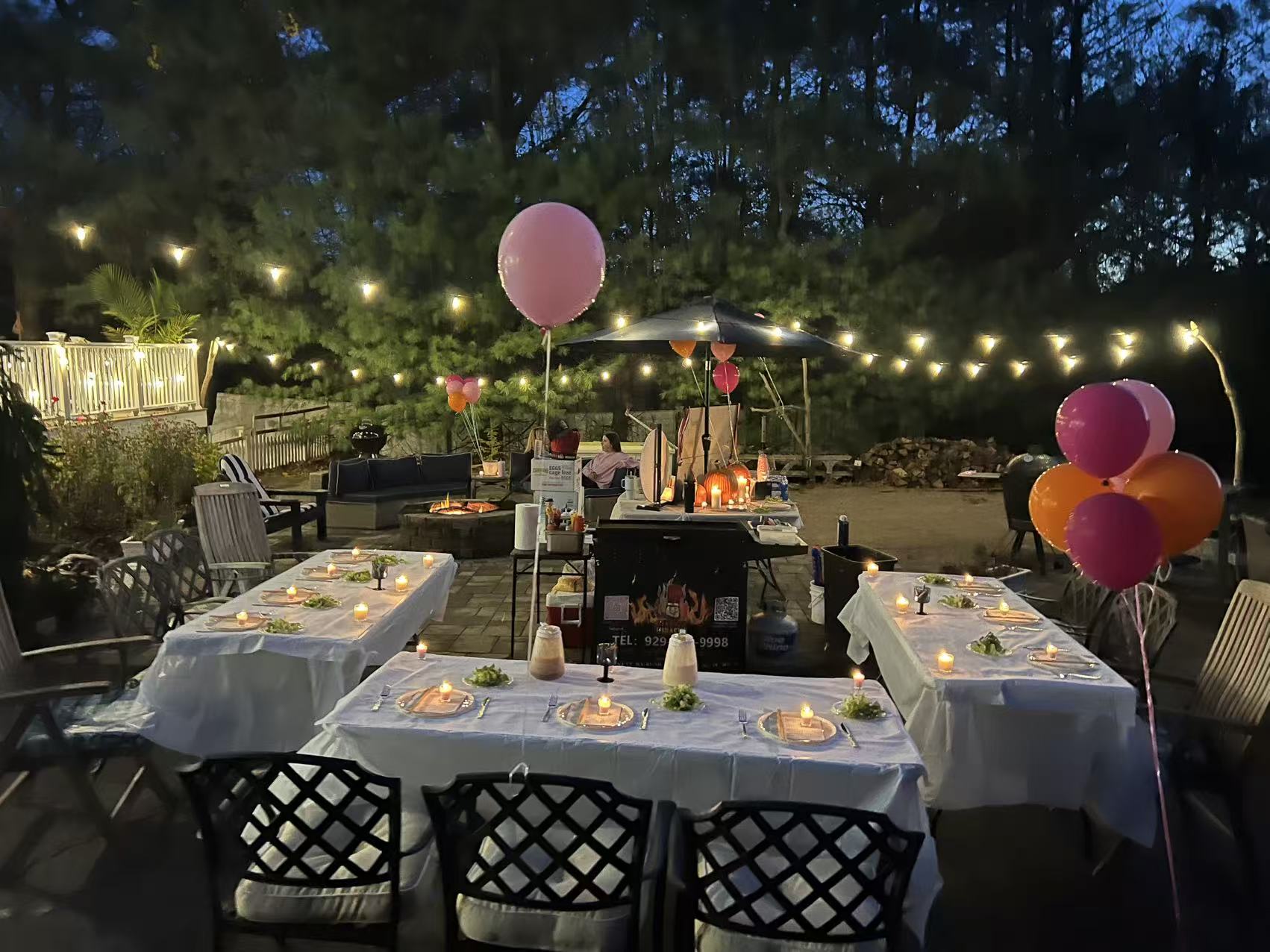 Hibachi catering setup for private event in New England